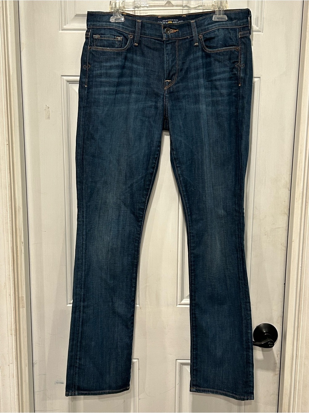 Lucky Brand Women's Sofia Straight Denim Jeans Medium Wash Mid Rise Sz 10